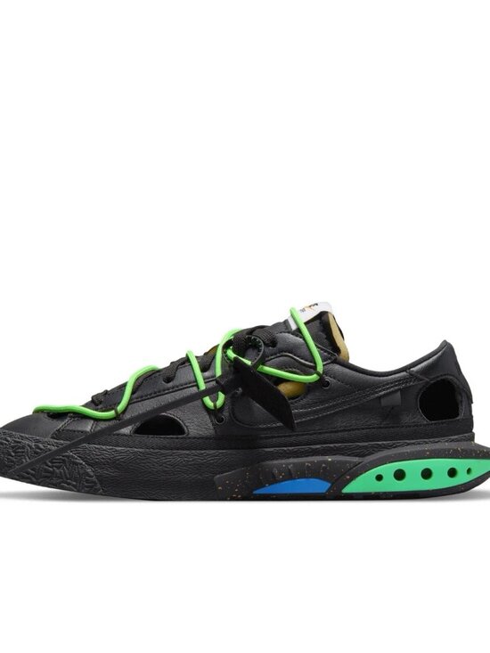 Nike Off-White x Blazer Low \'77 \'Black\' SIZE US 14 M New “Black / Electro Green”